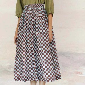 Runaway Bicycle Checkered Skirt